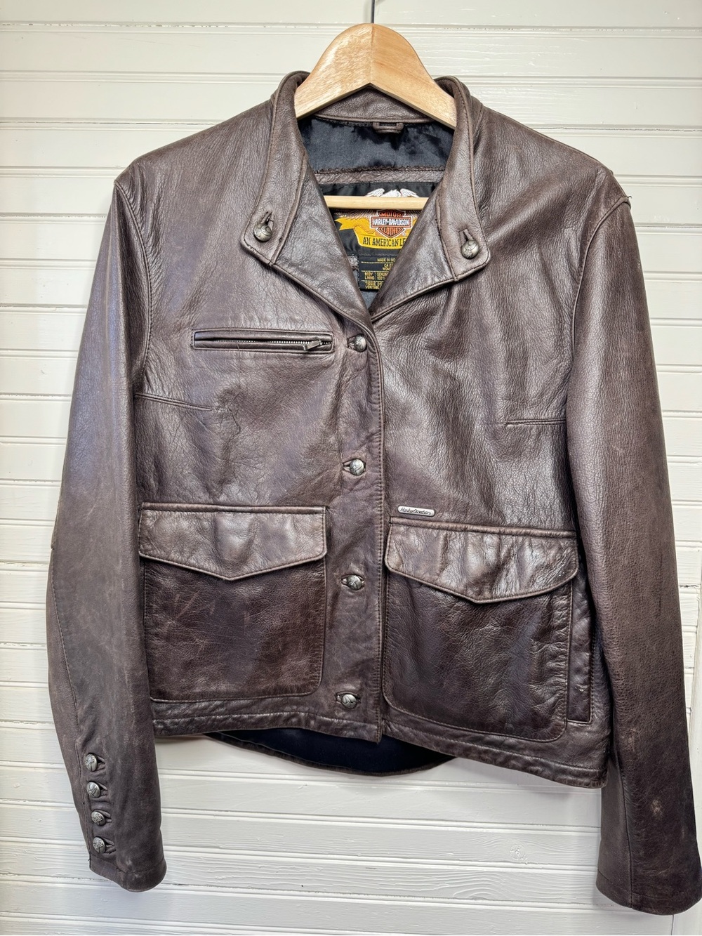 Harley Davidson Leather Jacket - Brown